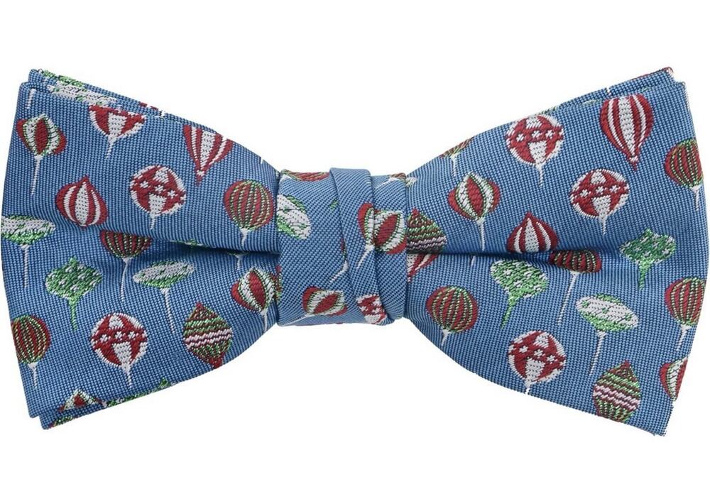 Boys Pre Tied Christmas Bow Tie Blue